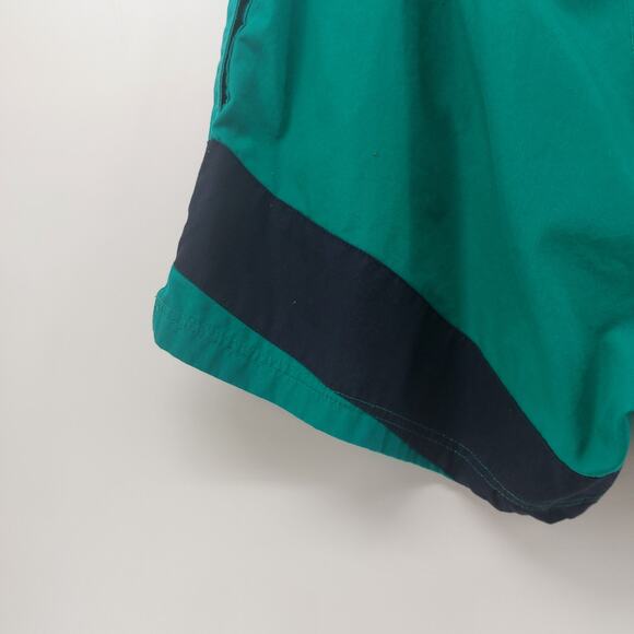 Vintage Swim Trunks Drawstring Beach Pool Green Navy Blue L - Picture 7 of 15